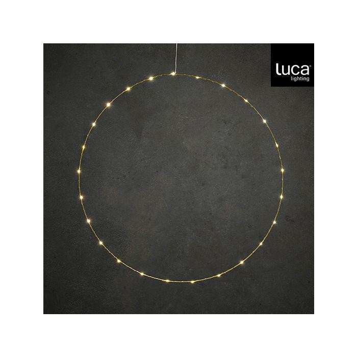 CERCHIO ORO 25 LED LUCE CALDA D.70